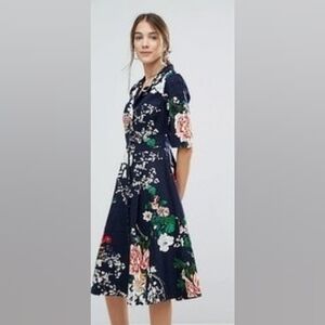 ASOS | Uttam Floral Midi Shirt Dress